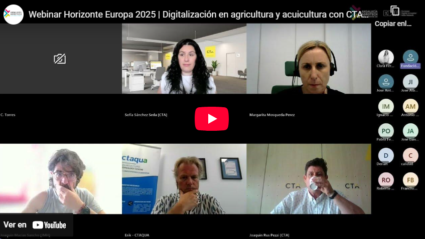 Vídeo | Webinar Horizonte Europa 2025 Digitalización en agricultura y acuicultura #EDIH