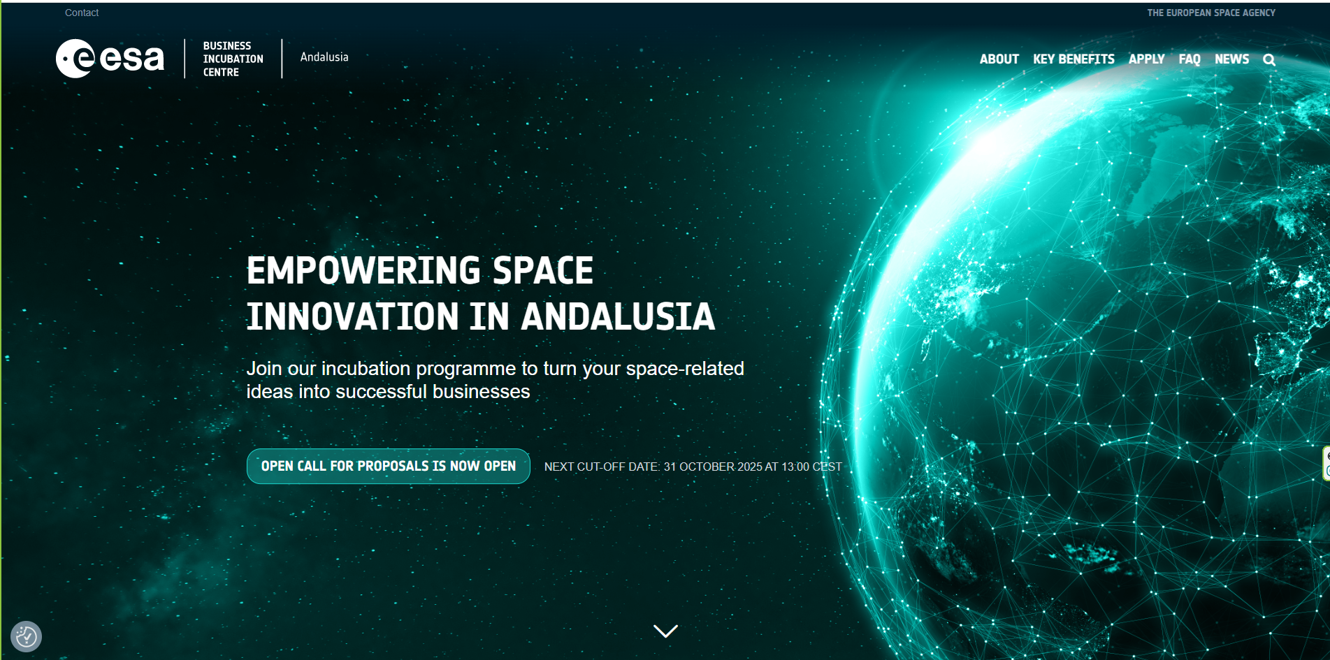 La incubadora de la ESA en Andalucía lanza su primera convocatoria y busca startups que fomenten la innovación ligada a la tecnología espacial
